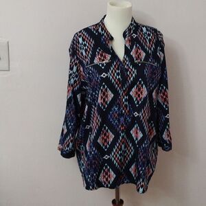 ❤️3/$15❤️ Time to Bloom Dress Blouse sz M